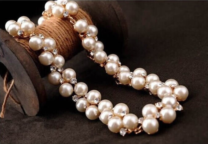 595 double layer pearl necklace