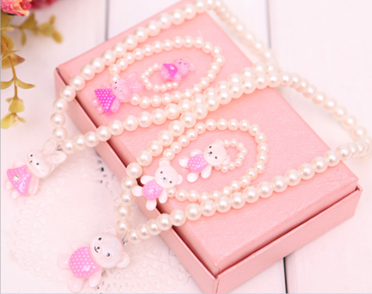 594 girl pearl necklace set