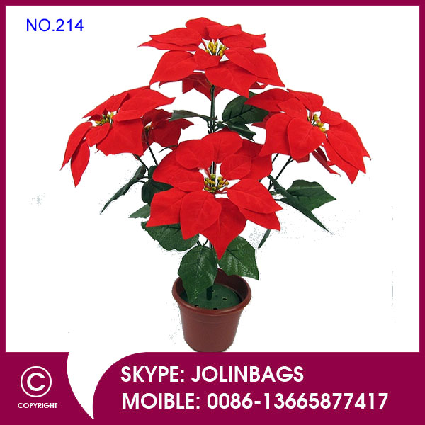 214 Chirstmas Artifical Flower Poinsettia