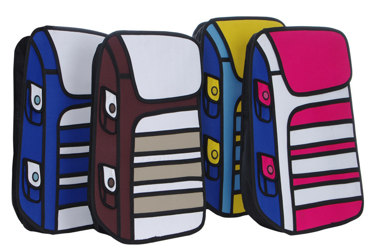 341 2D school bag backpack