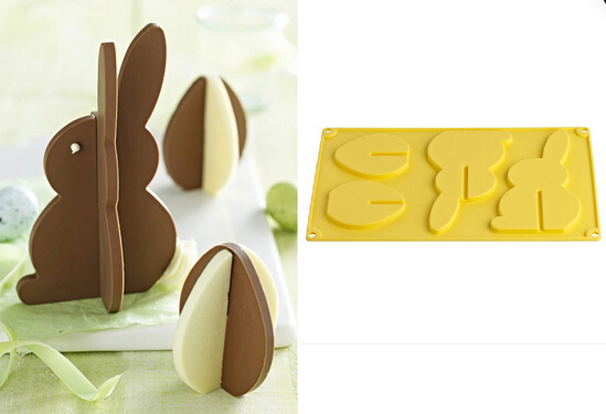 601 easte festival rabbit 3D chocolate mould